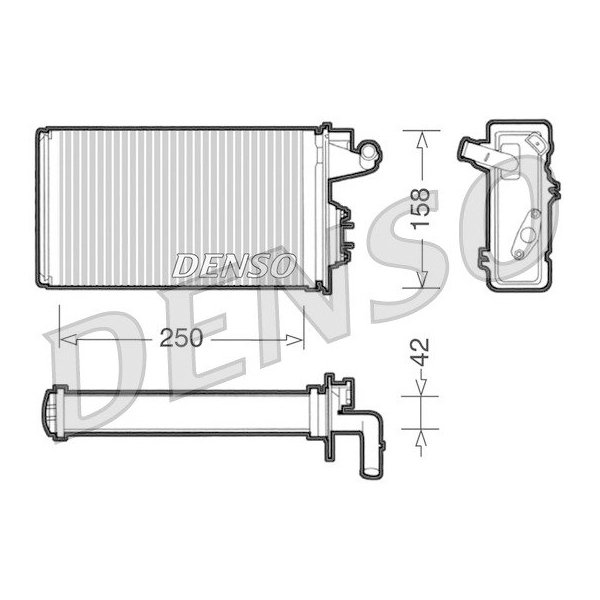 KALORİFER RADYATÖRÜ TMPR-TİPO-145 95-01 146 94-01 155 92-97 250x157x42