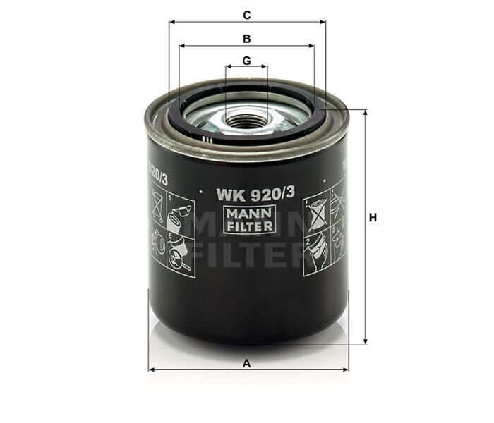 YAKIT FİLTRESİ MAZDA B-SERİE PİCKUP 2.5 D 4WD 78HP 09/98-06/99