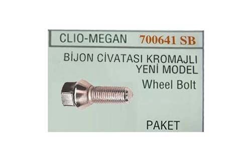 BİJON CIVATASI Y.M. CLIO-MEGANE DELİKLİ PULLU KROMAJLI