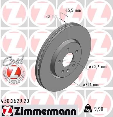 ÖN FREN AYNASI 17 INÇ ASTRA J 09 ZAFIRA C 11 321x30x28/5D/HAVALI 13502826