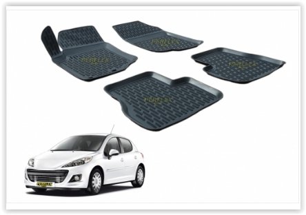 PASPAS 3D X-MAT HAVUZLU PEUGEOT 207 06-13 SİYAH