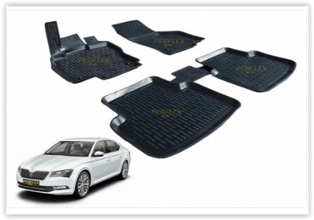 PASPAS 3D X-MAT HAVUZLU SKODA SUPERB 15 SİYAH