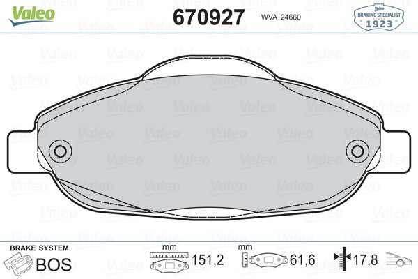 ÖN BALATA P308 1.4 1.6 HDİ 2.0 HDİ 07 P308 SW 07 P308 CC 1.6 HDİ 09 P3008 13 1.6 HDI-VTI