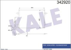 KLİMA KONDENSERİ VW PASSAT-VARİANT SKODA SUPERB AL-AL