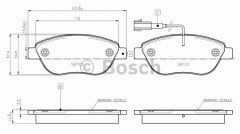 0986TB2961 ÖN BALATA DOBLO 1.3-1.9JTD 07>G.PUNTO 1.3 MJT 05>STILO 05>LINEA 07>BRAVO 07>IDEA 1 FİŞ