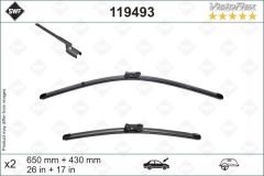SİLECEK SÜPÜRGE TAKIMI PEUGEOT P508 2 09/18 DS9 20 SWF VisioFlex Flat Blade X2 650 430 mm