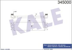 TURBO RADYATÖRÜ INTERCOOLER MASTER 2-MOVANO 2.5-2.8 DTI AL/PL/BRZ 678x175.3x40