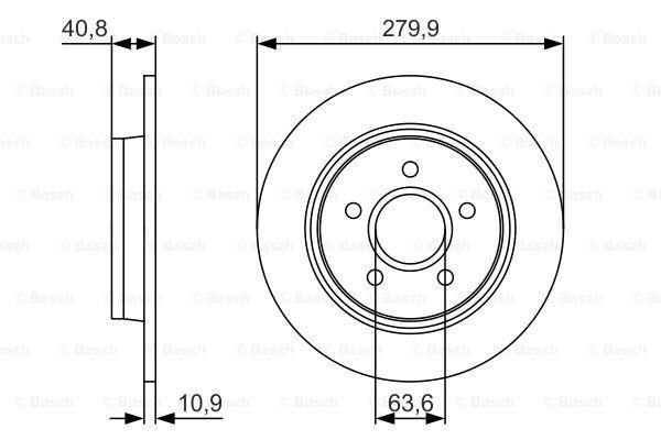 ARKA FREN AYNASI FOCUS II04 11 C-MAX 07 09 VOLVO V50 04 12 C30 06 12 C70 2 05 13 S40 2 04 04 12 17 JANT - 16 JANT DÜZ 280mm 5 BİJON