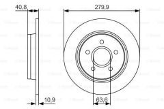 ARKA FREN AYNASI FOCUS II04 11 C-MAX 07 09 VOLVO V50 04 12 C30 06 12 C70 2 05 13 S40 2 04 04 12 17 JANT - 16 JANT DÜZ 280mm 5 BİJON