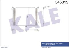 KLİMA KONDENSERİ TRAFIC 2 01 OPEL VİVARO 1.9 DTİ OTO.-MEK.