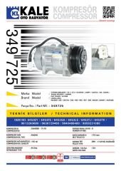 KLİMA KOMPRESÖRÜ PARTNER-BERLINGO-EXPERT-JUMPY-P205-P206-P306-P406-P806-C5-XSARA-BOXER-JUMPER- DUCATO 1.8İ-1.9D-2.0 HDI