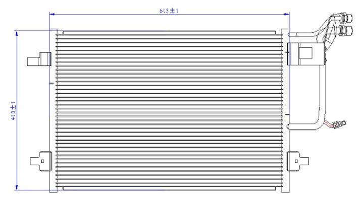 KLİMA KONDENSERİ P307 1.4-1.4 16V 1.6 16V 00 P308 1.4 16V 07 PARTNER TEPEE 1.6 HDI 568 361x12