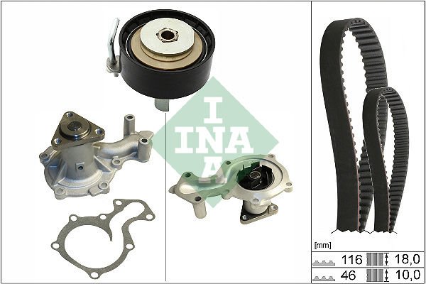 TRİGER KİTİ DEVİRDAİM SU POMPASI Lİ FIESTA VI-FOCUS 3 11 17 CONNECT-COURIER-B-MAX-C-MAX 12 1.0 ECOBOOST DIS SAYISI 116 GENIS 18MM 46 DIS