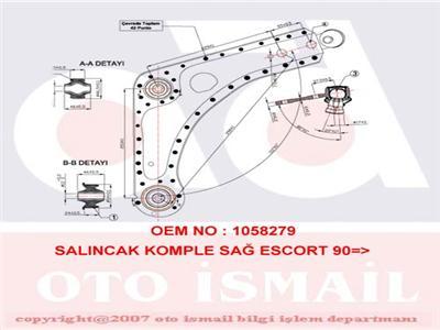 ALT SALINCAK SAG KOMPLE ESCORT 90>00 CL -CLX ORION 3 90>93 ROTILLI