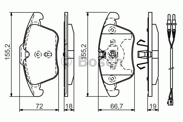 ÖN BALATA FİŞLİ P407 2.0HDİ 04 10 P508 1.6 10 C5 1.6-1.8-2.0-1.6HDI-2.0HDI 08 12 P208 1.2 0986TB3169