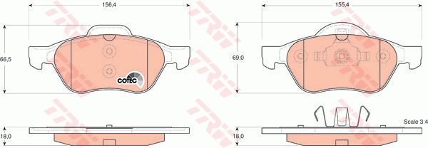 ÖN FREN BALATASI RENAULT LAGUNA 2 01 05 LAGUNA 3 07 15 MEGANE 2 02