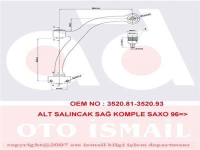 ALT SALINCAK SAĞ KOMPLE SAXO 96