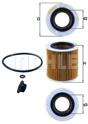 YAĞ FİLTRESİ BMW 1 F20 -BMW 2 F22 -BMW 3 F30-F35-F80-F31-F34 -BMW 4 F32-F82-F33 41.5x74.1x77.4