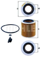 YAĞ FİLTRESİ BMW 1 F20 -BMW 2 F22 -BMW 3 F30-F35-F80-F31-F34 -BMW 4 F32-F82-F33 41.5x74.1x77.4