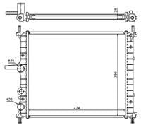 RADYATÖR BRAVO-BRAVA-MAREA 1.2-1.4-1.6 6V AC MEK 480x415x23 ALEMİNYUM