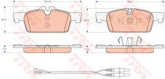 ÖN FREN BALATASI PEUGEOT P508 10 18 1.6 VTI 1.6 THP 1.6HDI 2.0HDI 2.2HDI 283mm CAP