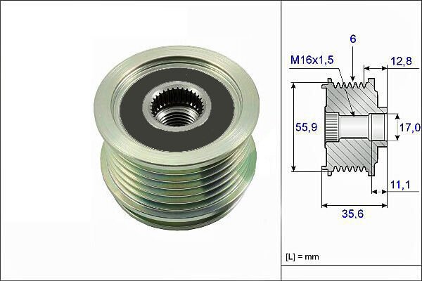 ALTERNATÖR KASNAĞI RULMANLI GOLF 5-VI-JETTA 4-PASAAT-SCIROCCO-A3-A4-A6-ALTEA-OCTAVIA 1.8-2.0 6K