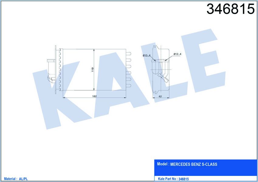 KALORIFER RADYATORU ARKA MERCEDES S-CLASS W140 91 98
