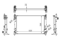 RADYATÖR CORSA D 05 PUNTO 05 BRAVO 2 07 1.3 JTD-1.7CDTI MEK AC KLİMASIZ 620x395x27 BRAZING