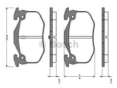 ARKA BALATA R9-R19-P106 96 P206 00 P306 97-01 MEGANE 1-CLIO 1-2-SAXO 96 XSARA 97 İNCE TİP 0986TB2078