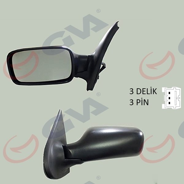 DIŞ DİKİZ AYNASI SOL PALIO 98> ELEKTRİKLİ KONVEKS 3 FİŞ VM-155E-5DL