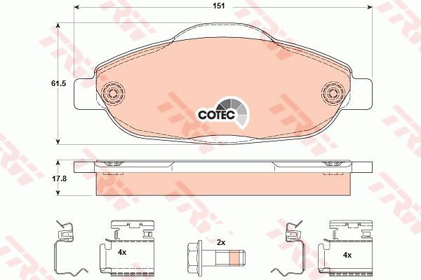 ÖN BALATA P308 1.4 1.6 HDİ 2.0 HDİ 07 P308 SW 07 P308 CC 1.6 HDİ 09 P3008 13 1.6 HDI-VTI