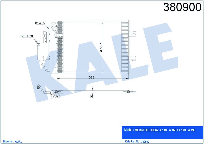 KLIMA RADYATORU MERCEDES A-CLASS W168 97 04