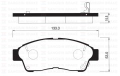 ÖN FREN BALATA TOYOTA COROLLA 1.6L 4A-FE enjeksiyonlu AE101 AE111 92-00 / CARINA E. CORONA 2.0L 3S-FE ST191 ST191E 92-98 / RAV4 2.0L 3S-FE SXA10 95-00