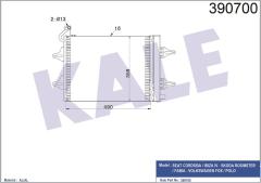 KLİMA KONDENSERİ POLO-FOX-CORDOBA-IBIZA-ROOMSTER-FABIA AL/AL 515x362x16