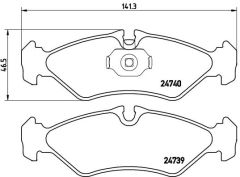 FREN BALATASI ARKA MERCEDES SPRINTER B901 B904 . VW LT 28-35-46 KULAKLI KUCUK TIP