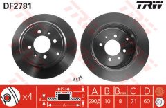 ARKA FREN AYNASI P406 1.6-1.8-16V-1.9-1.9TD-2.0 95/12.04 280mm