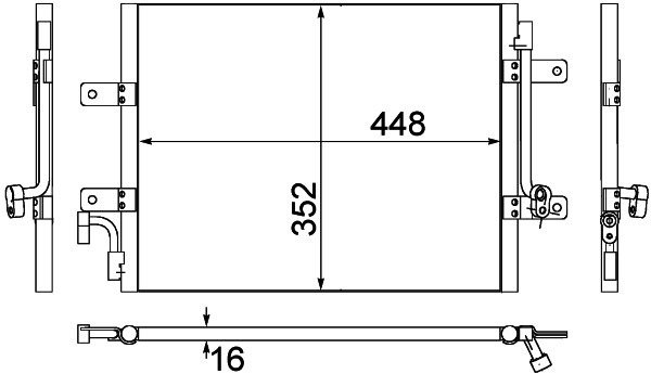KLİMA KONDENSERİ ALBEA 1.3JTD 450x350x16