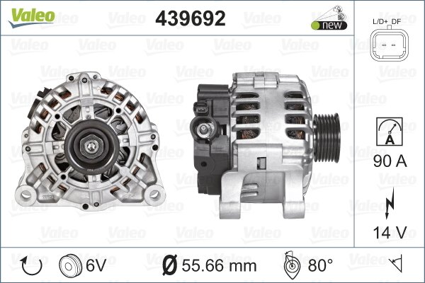ALTERNATÖR 14V 90A BIPPER-NEMO-P206-P406-PARTNER-PARTNER TEPEE-BERLINGO-XSARA-C5-JUMPY TU1JP