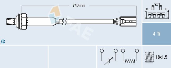OKSIJEN SENSOR OTA4F E5F1 VOLVO S40 1 V40 1.6 1.8 2.0 95 99
