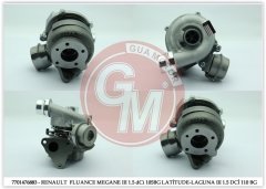 x 7701476883-TURBO CLIO 3-MEGANE 2-3-MODUS-SCENIC 05 FLUENCE 08 QASHQAI 07 1.5DCI 80-109 BG