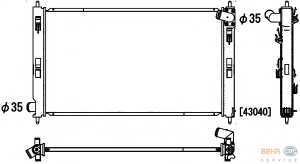 RADYATÖR DOBLO 1.4-1.3 DMTJ 10 COMBO 1.3 CDTİ 12 MEKANİK AC /- 620x400x16