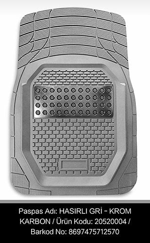 PASPAS ÜNİVERSAL - HASIRLI - GRİ KROM KARBON