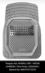 PASPAS ÜNİVERSAL - HASIRLI - GRİ KROM KARBON