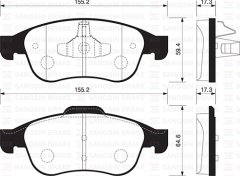 ÖN FREN BALATASI MEGANE 3 09 SCENIC 3 09 FLUENCE 10 DUSTER 10 LODGY 12 CAPTUR 1 13 1.5 DCI 1.6 16V