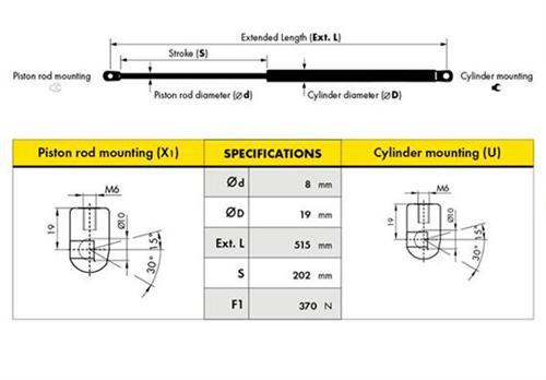 BAGAJ AMORTİSÖRÜ FİAT BRAVA 99 D0006