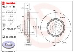 ÖN FREN AYNASI VOLVO S60 00-10 S80 98-06 V70 97-07 XC70 00-07 305x25x5DLx BÜYÜK TİP DELİKLİ -986478494-DF4053S