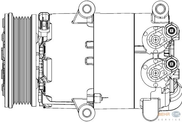 8FK351334-421 KLİMA KOMPRESÖRÜ FOCUS CMAX 2-GRAND MAX 1.6 Tİ 10 FOCUS 3 1.6 Tİ 11 110mm