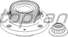 755 ARKA TEKER PORYASI RULMANLI POLO 94-01 -POLO CLASIC 95-01 -LUPO 98-05 4 DELİK VKBA3548