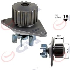 DEVIRDAIM SU POMPASI PEUGEOT P206-P207-P307 CITROEN C2-C3-C4 1.4 16V KFU-ET3J4 18DIS