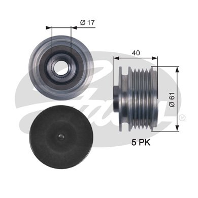 ALTERNATÖR KASNAĞI RULMANLI ACCENT ERA-ELANTRA-GETZ-İ20-İ30-KIA CEED-RIO 1.4-1.6-1.5 CRDİ